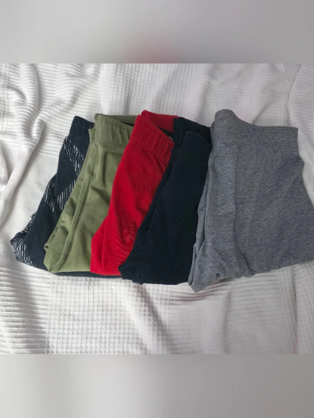 Women Nike Stretch Leggings Pack - Red, Olive, Black, Gray
